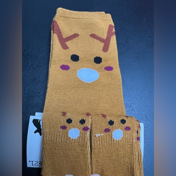 NWT Holiday Reindeer Matching Human & pet sock set! - Picture 2 of 3